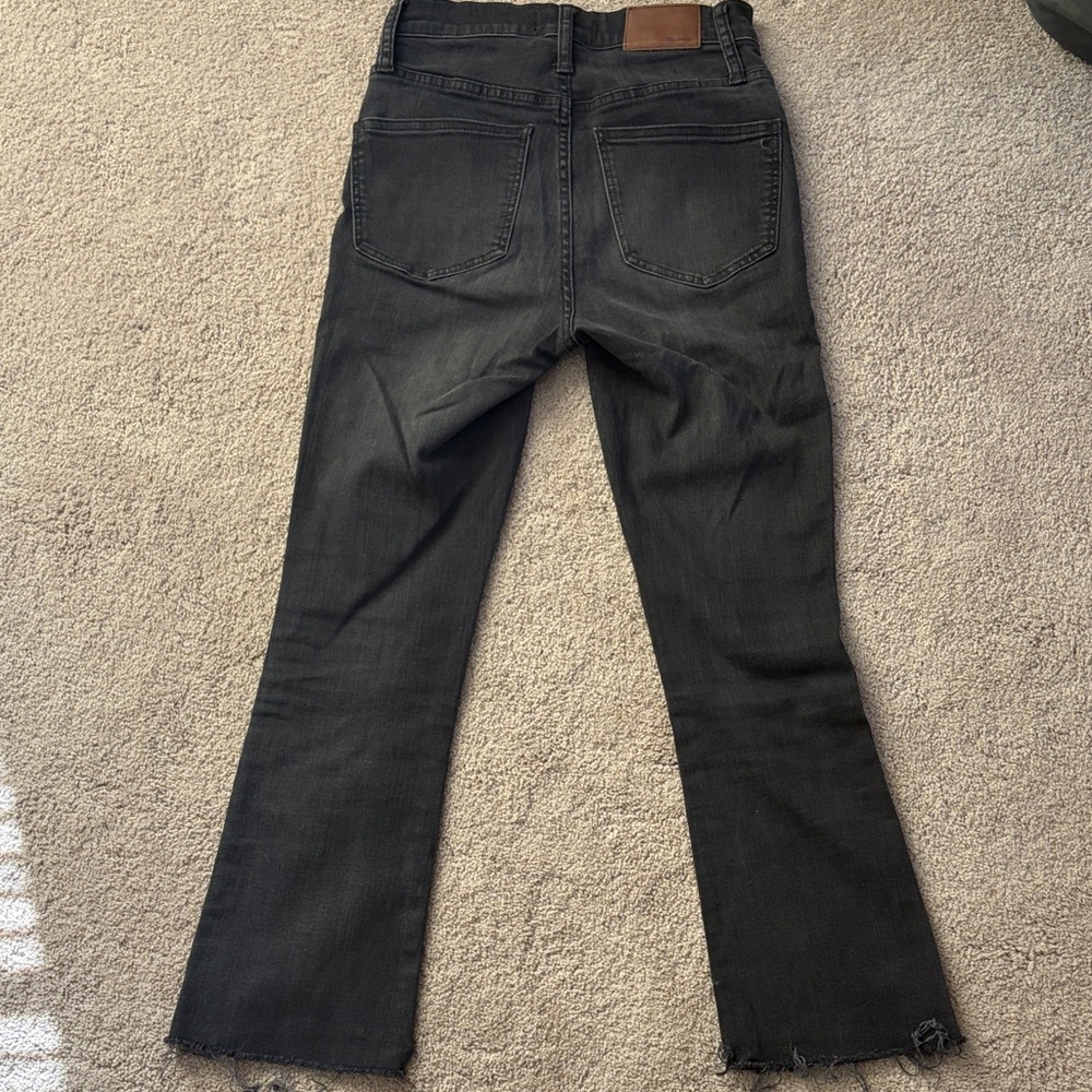 Madewell Black Cali Demi-boot Button-Fly Flare Jeans - Picture 4 of 9